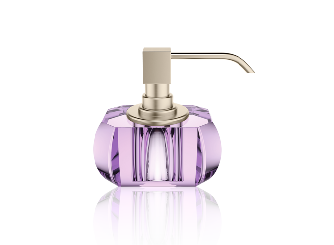 Distributeur de savon Kristall - Nickel satin/violet
