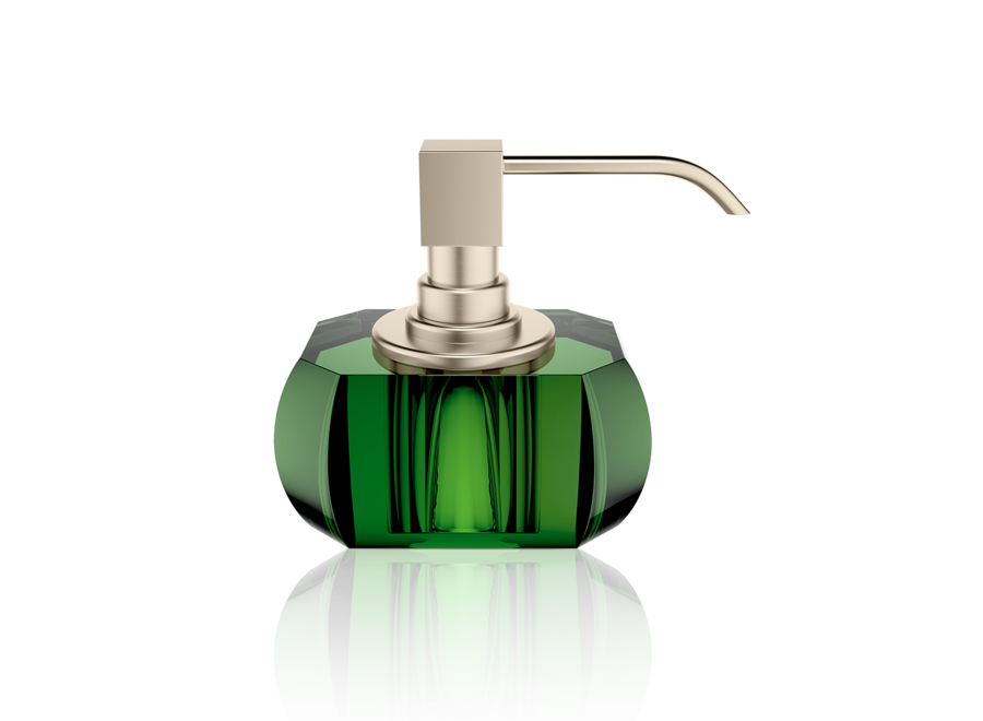 Zeepdispenser Kristall - Nickel satin/English green