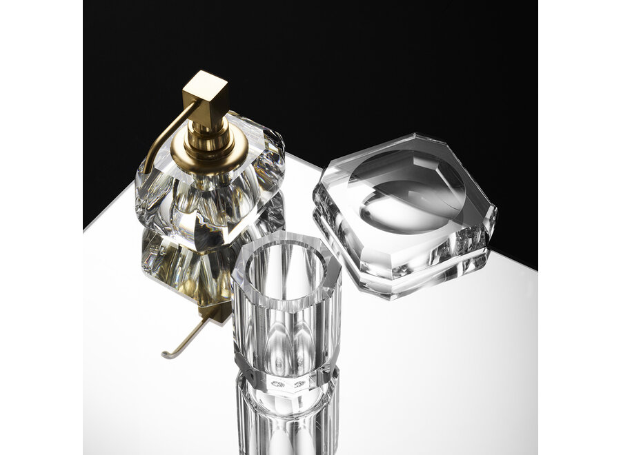 Zeepdispenser 'Kristall' - Gold/clea