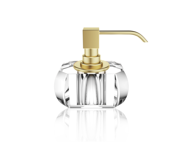 Distributeur de savon Kristall  - Gold matt/Clear