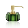 Soap dispenser Kristall - Gold matt/English Green