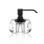 Soap dispenser Kristall - Black matt/Clear