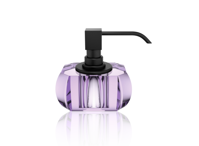 Seifenspender Kristall - Black  matt/Violet