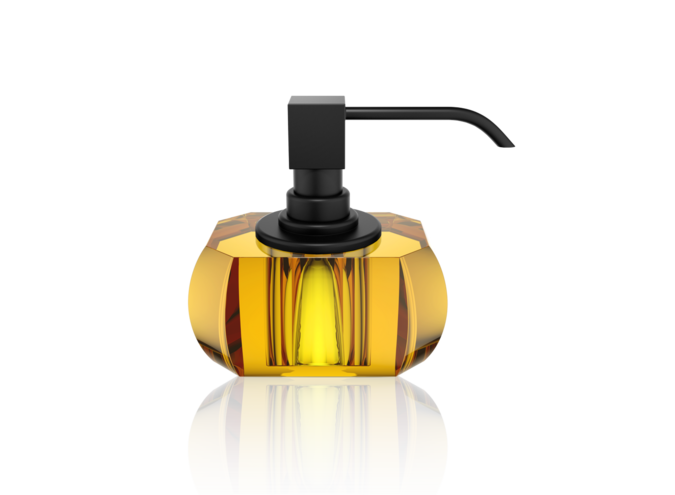Zeepdispenser Kristall - Black matt/Amber