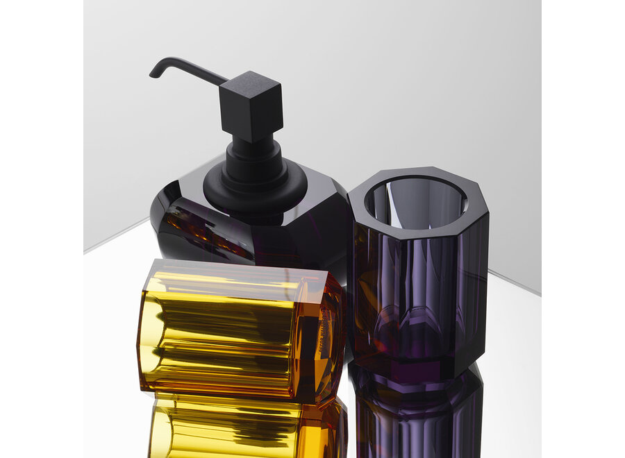 Soap dispenser Kristall - Black matt/Anthracite