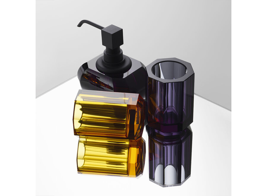 Soap dispenser Kristall - Black matt/Anthracite