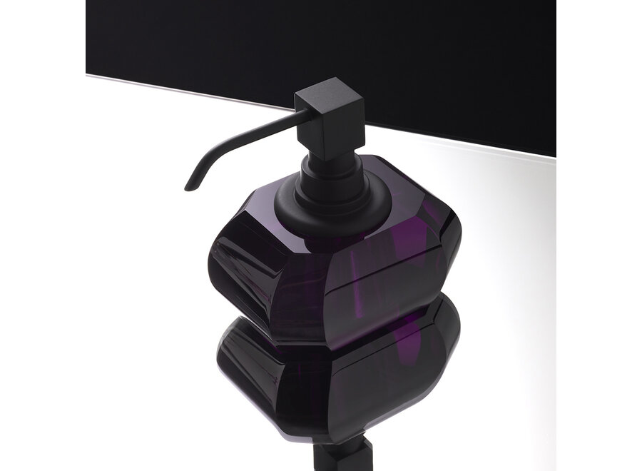 Zeepdispenser Kristall - Black matt/Antraciet