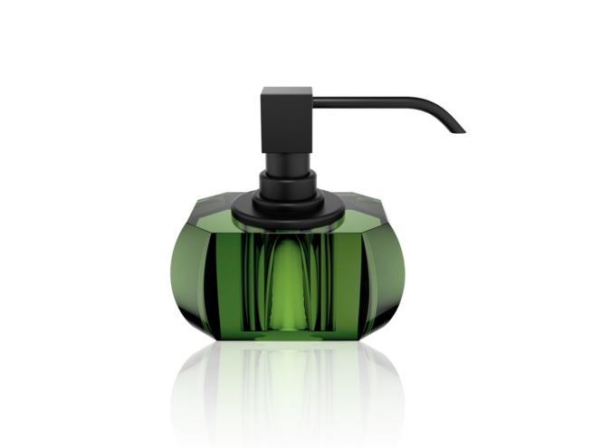 Zeepdispenser Kristall - Black matt/English Green