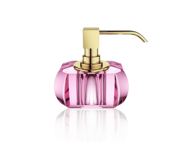 Soap dispenser Kristall - Gold/Pink