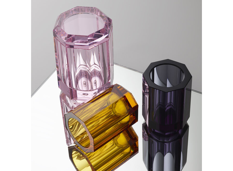 Behälther mit Deckel Kristall - Pink