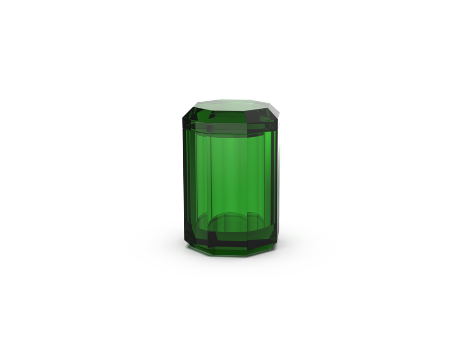 Opbergdoos met deksel Kristall - Groen