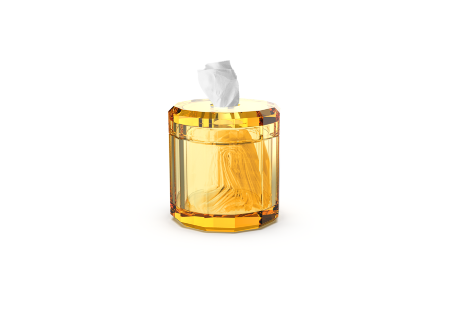 Tissue box 'Kristall' - Amber