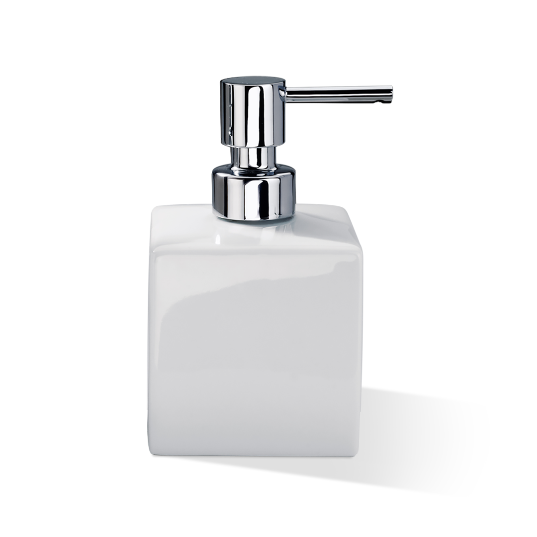 Set De 3 Distributeurs De Savon Salle De Bain 500 Ml Blancs Avec Détails Dorés/noirs - Pour Gel, Shampooing, Après-shampoing