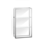 Wall rack 'Corner' - ET 6 - Chrome & Satin glass