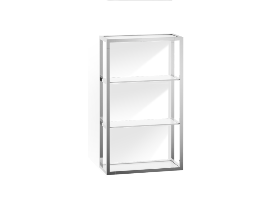 Support mural Corner - ET 6 - Chrome & Opal Glass