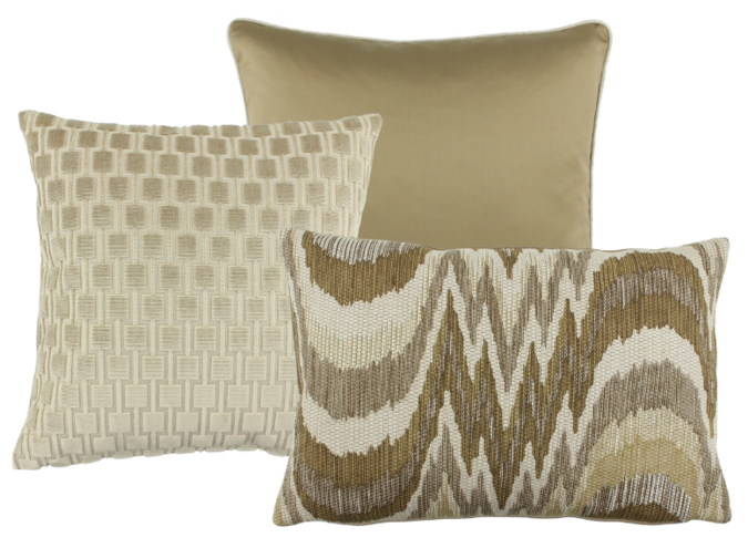 Cushion combination Sand/Gold: Dafne, Frior & Patty
