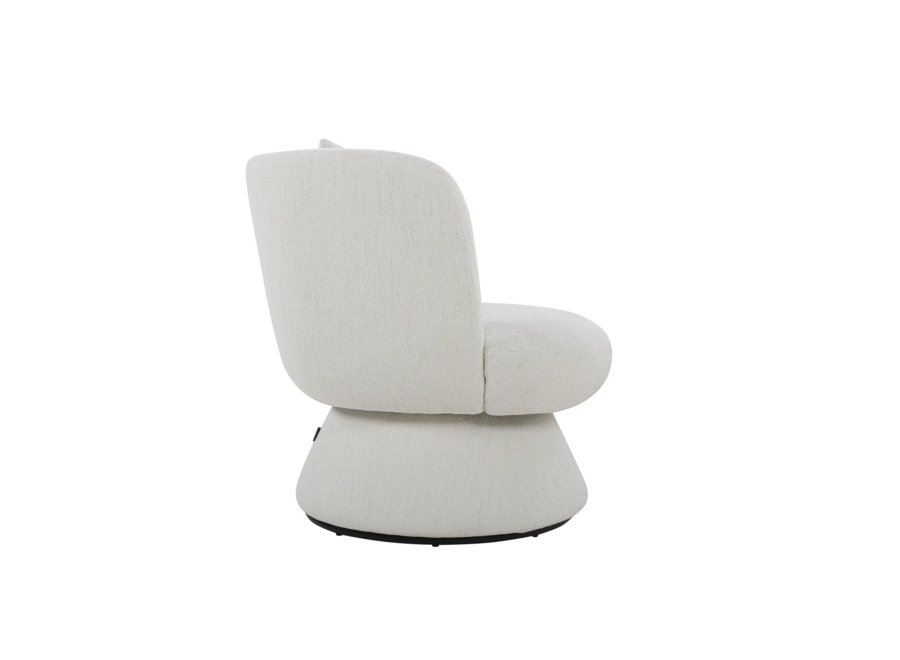 Swivel armchair Anna - White Beige