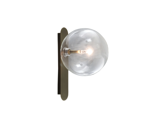 Wandlamp 'Chablis' - Bronze Clear Glass