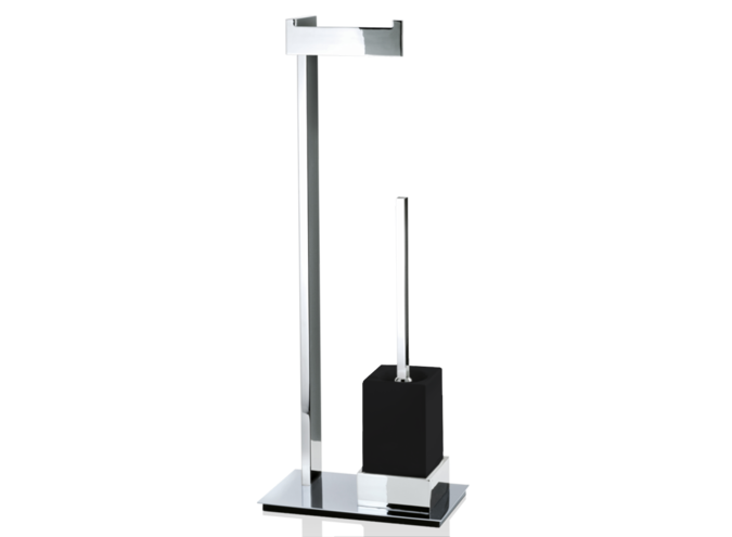 Toilet brush set Brick - SBK - Chrome / Black