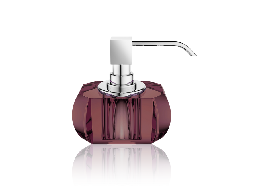 Zeepdispenser Kristall - Chrome/Burgundy
