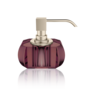 Soap dispenser 'Kristall' - Nickel satin/Burgundy
