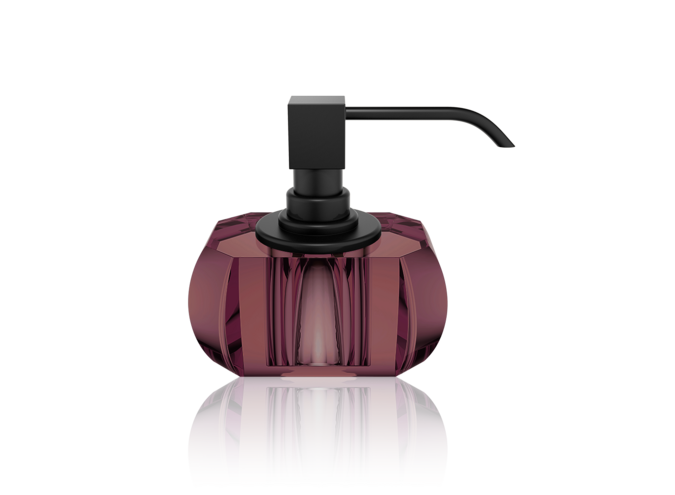 Seifenspender Kristall - Black  matt/Burgundy