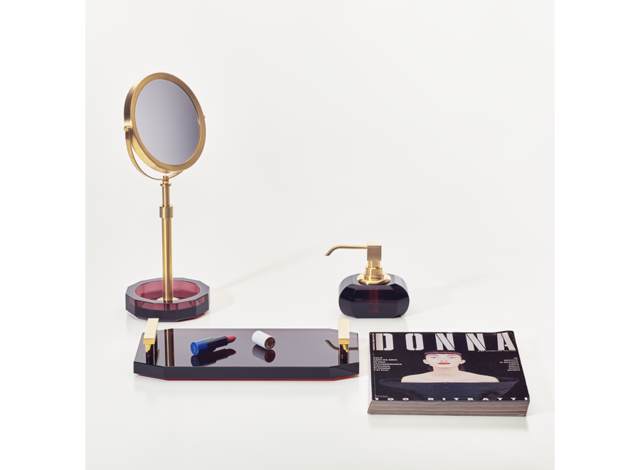 Tray 'Kristall" - Gold / Burgundy