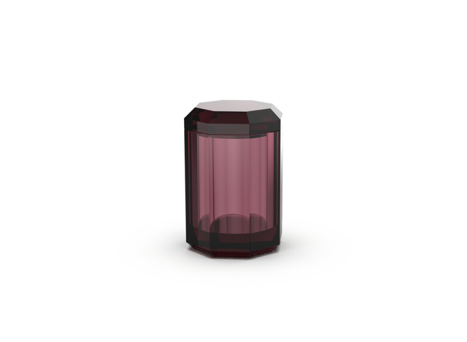 Multi purpose box with lid Kristall - Burgundy