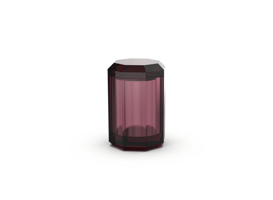 multi purpose box with lid Kristall - Burgundy