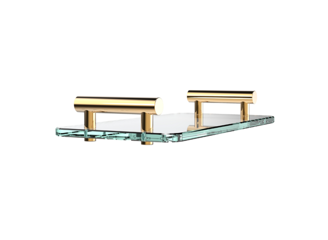 Tablett Bar - TAB - Gold / Clear glass