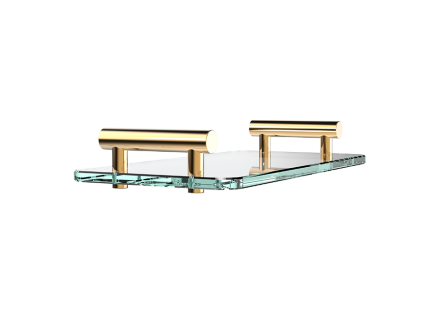 Dienblad Bar - TAB - Gold / Clear glass