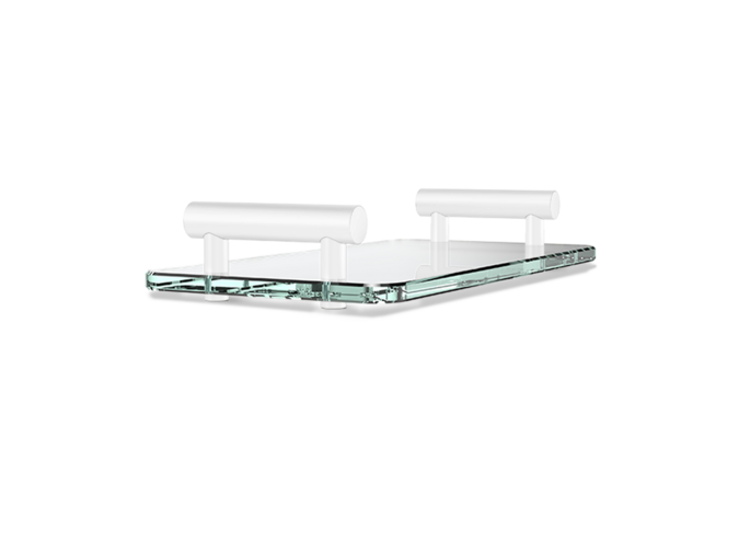 Dienblad Bar - TAB - White matt / Clear glass