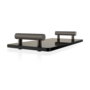 Tray 'Bar' - TAB - Dark metal matt / Parsolglass dark brown