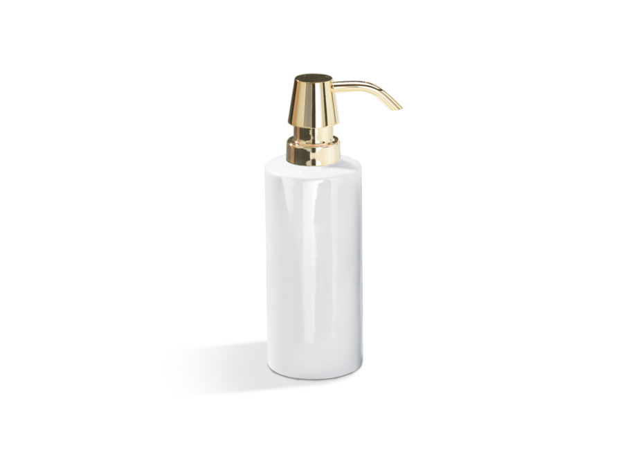 Soap dispenser Porzellan - DW480 - White / gold