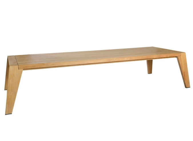 Low dining table 'Hybrid' 345x117x68.5cm - Teak