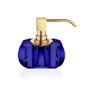 Soap dispenser 'Kristall' - Gold/Capri Blue