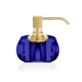 Distributeur de savon 'Kristall' - Gold matt /Capri bleu