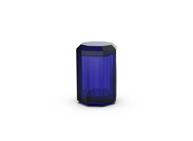 Behälther mit Deckel Kristall - Capri blue
