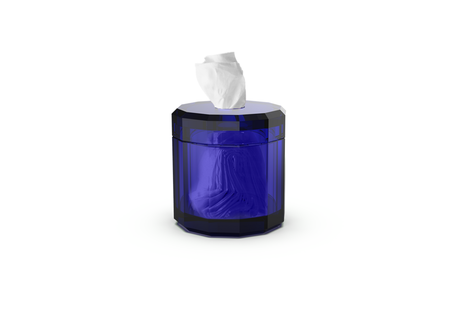 Boîte à mouchoirs 'Kristall ' - Capri bleu