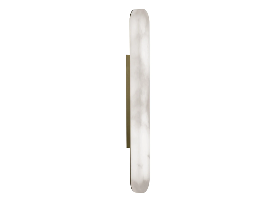 Wandlamp 'Lio' - Alabaster - Antique Brass - L