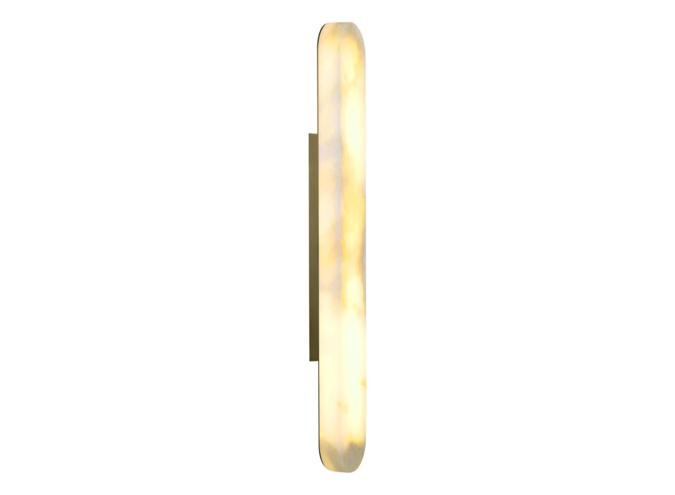 Applique 'Lio' - Alabaster - Antique Brass - L