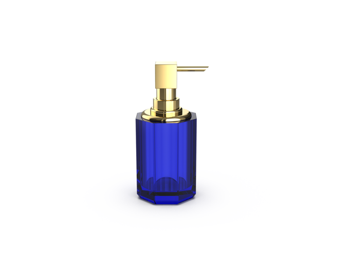 Soap dispenser Kristall SSP 2 - Gold/Capri Blue