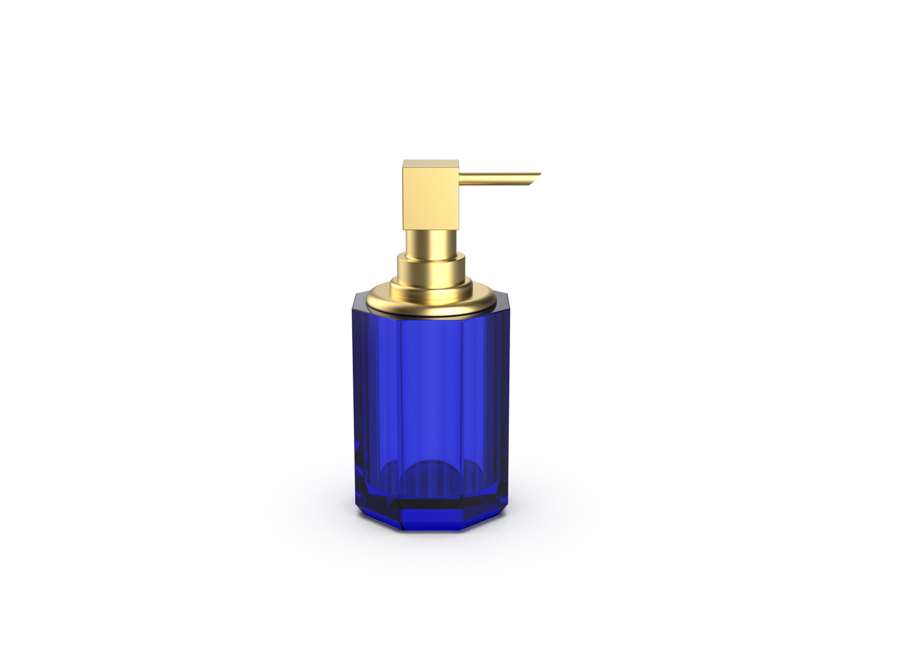 Distributeur de savon Kristall SSP 2 - Gold matt/Capri Blue