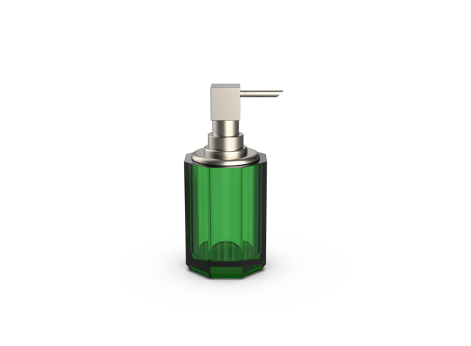 Zeepdispenser Kristall SSP 2 - Nickel satin/English green