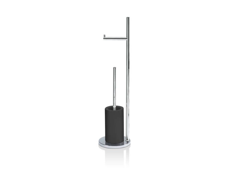Toilettenbürstengarnitur 'Porzellan' - DW6700 - Black / Chrome