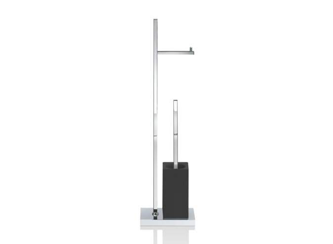 Toilet brush set Porzellan - DW6710 - Chrome / black