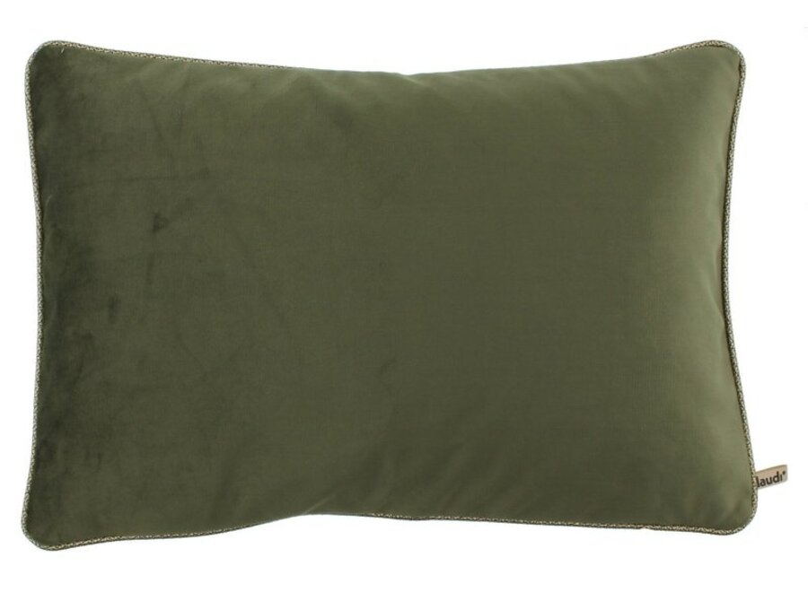 Dekoratives Kissen Astrid Olive + Piping Diamo Gold - Limited
