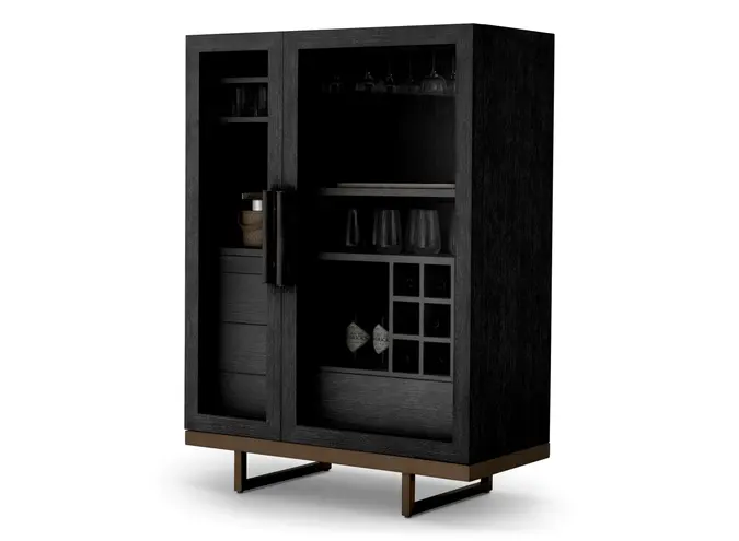 Bar Cabinet Connaught - Charcoal Oak