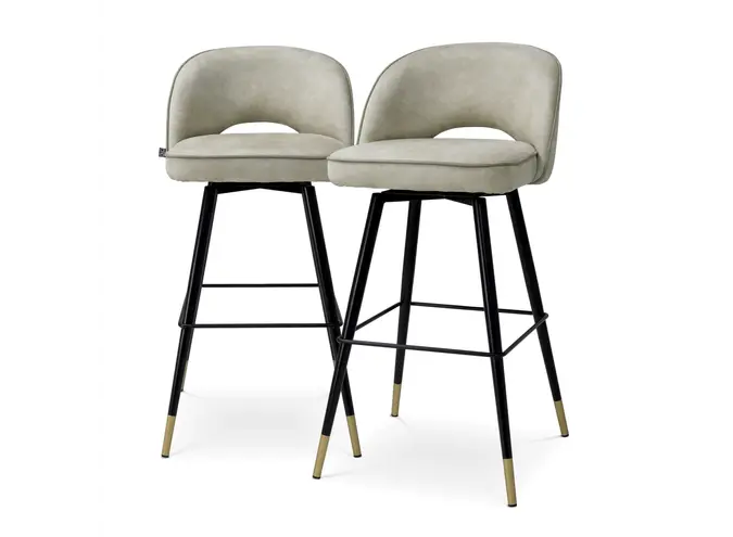 Chaise de bar 'Cliff' lot de 2 - Mayer zilver