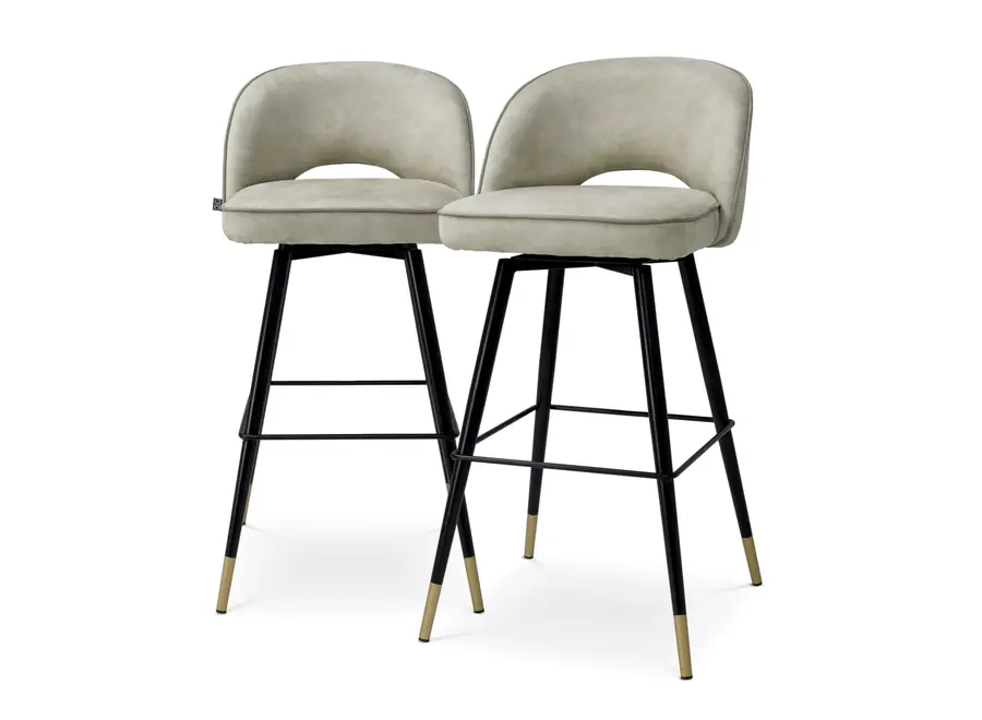 Bar stool Cliff set of 2 - Mayer zilver